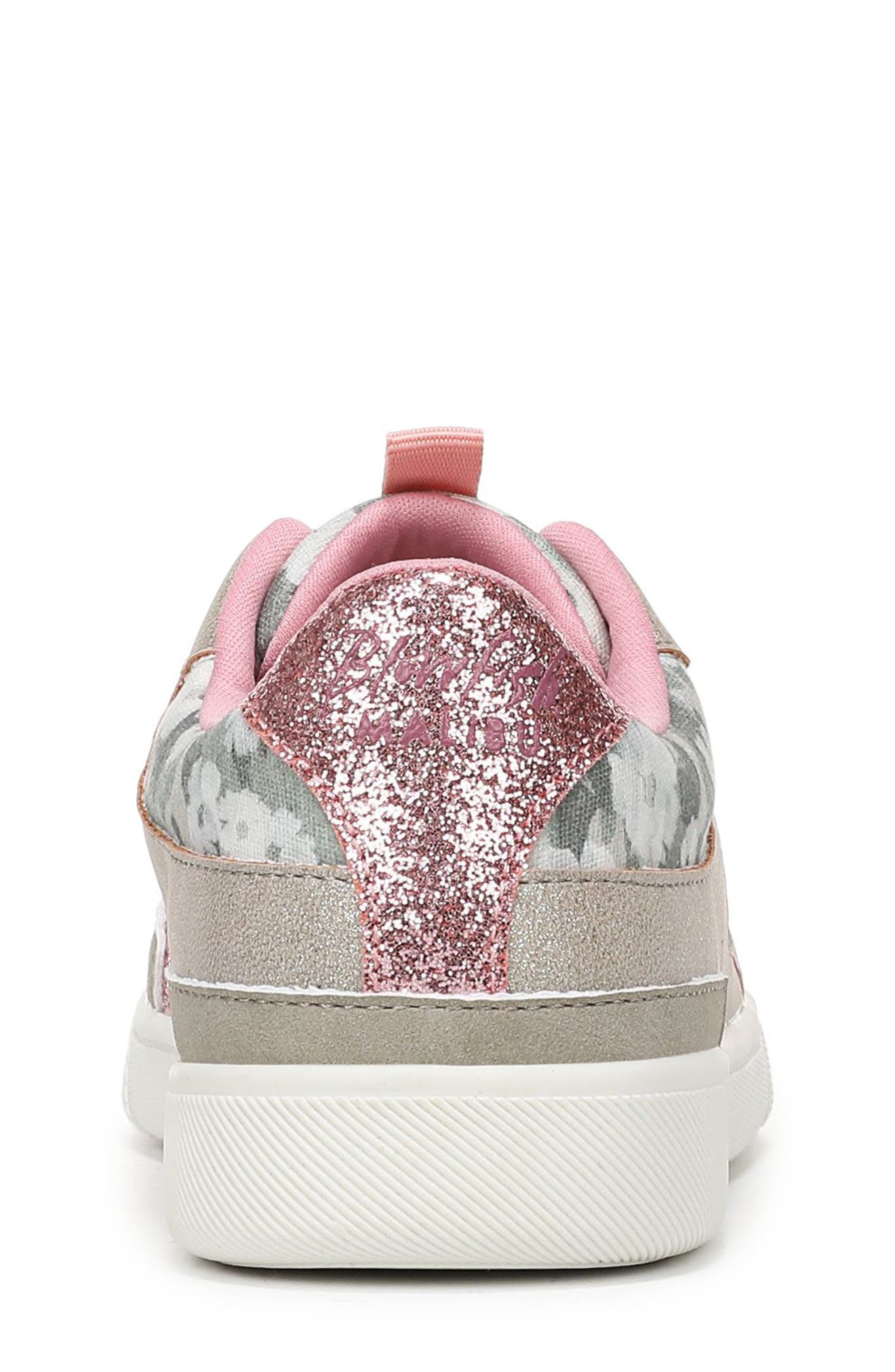 Blowfish Malibu Kids' Tasti-K Sneaker, Alternate, color, Grey Pink Canvas/ Glitter