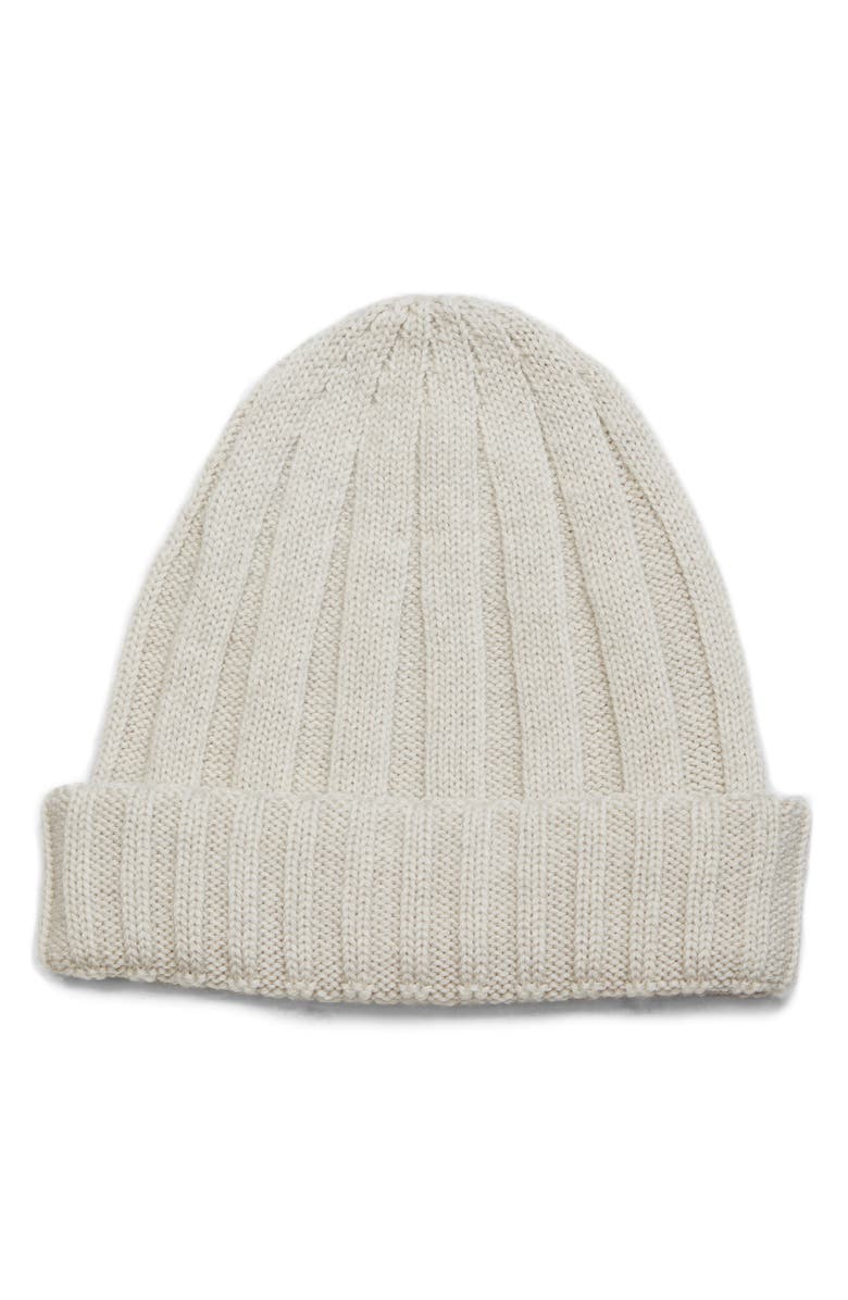 John Smedley Hickory Merino Wool Beanie, Main, color, 