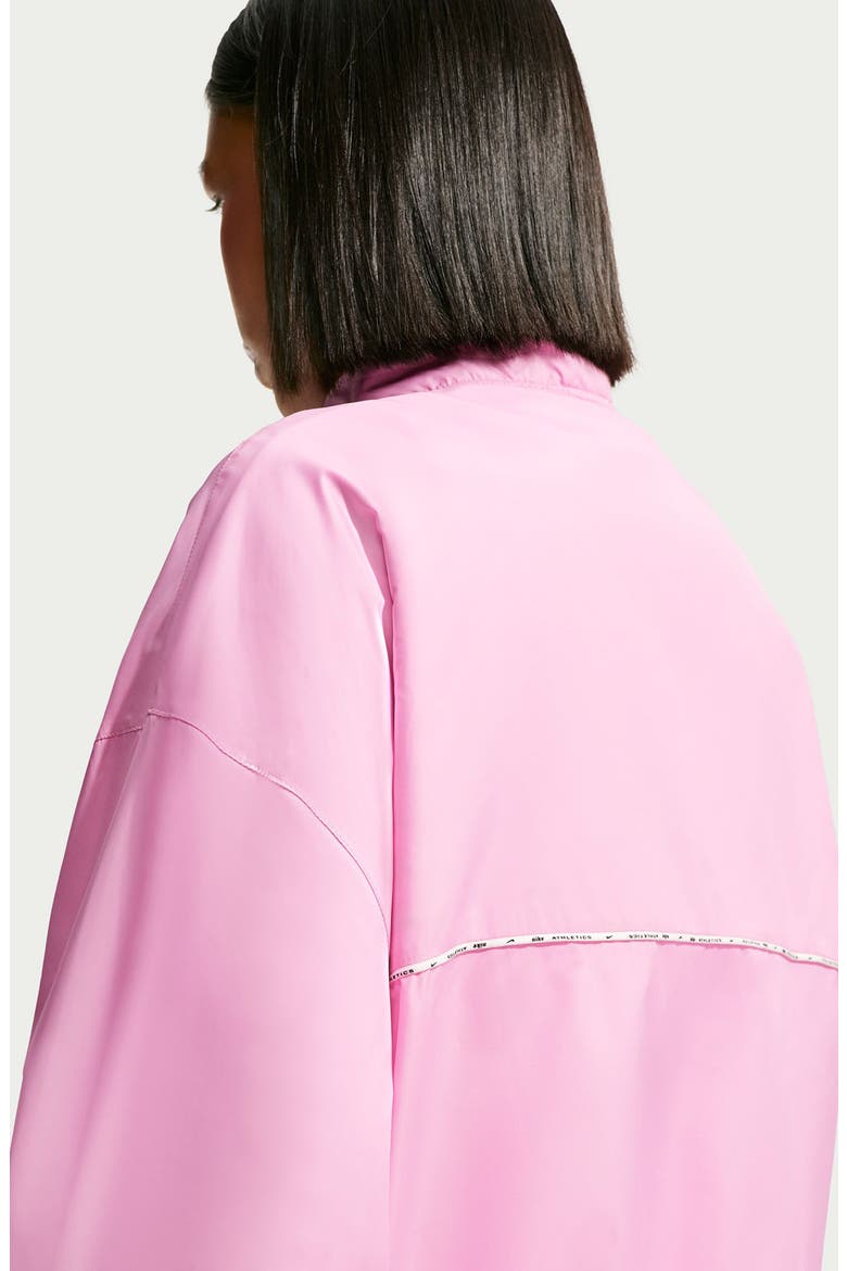 Water Repellent Track Jacket, Alternate, color, PINK RISE/ SAIL/ SAIL