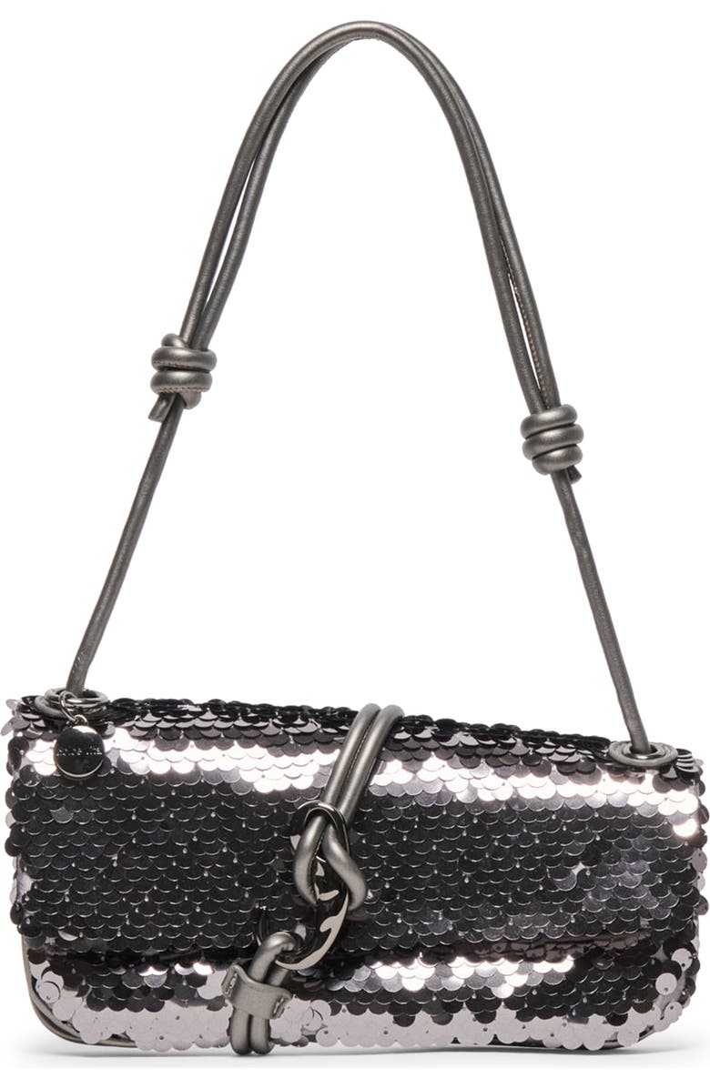 Dolce Vita Alice Sequin Shoulder Bag, Main, color, Gunmetal