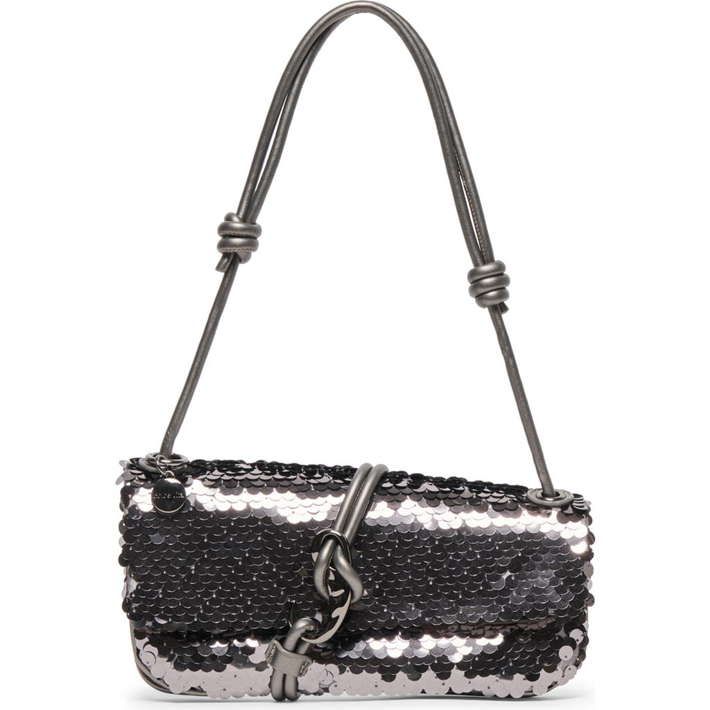 Dolce Vita Alice Shoulder Bag Gunmetal Sequin In Gray
