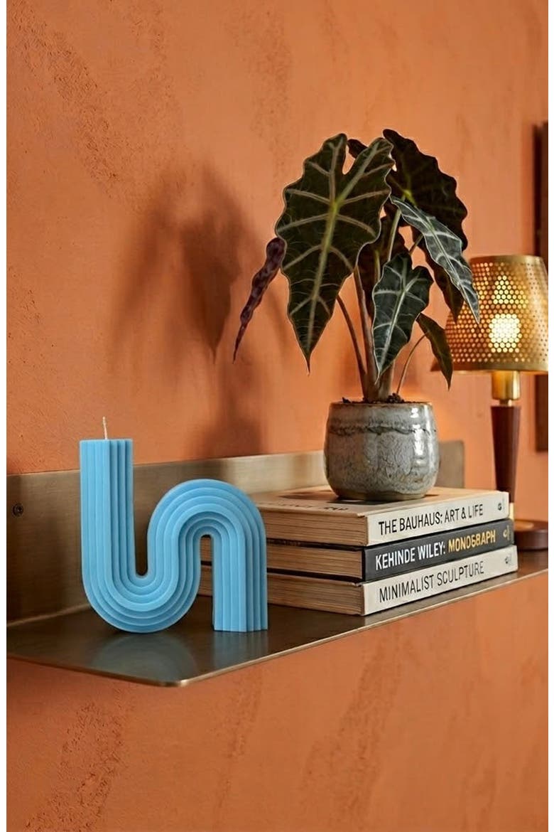 Mini Mid Century Candle, Alternate, color, Blue