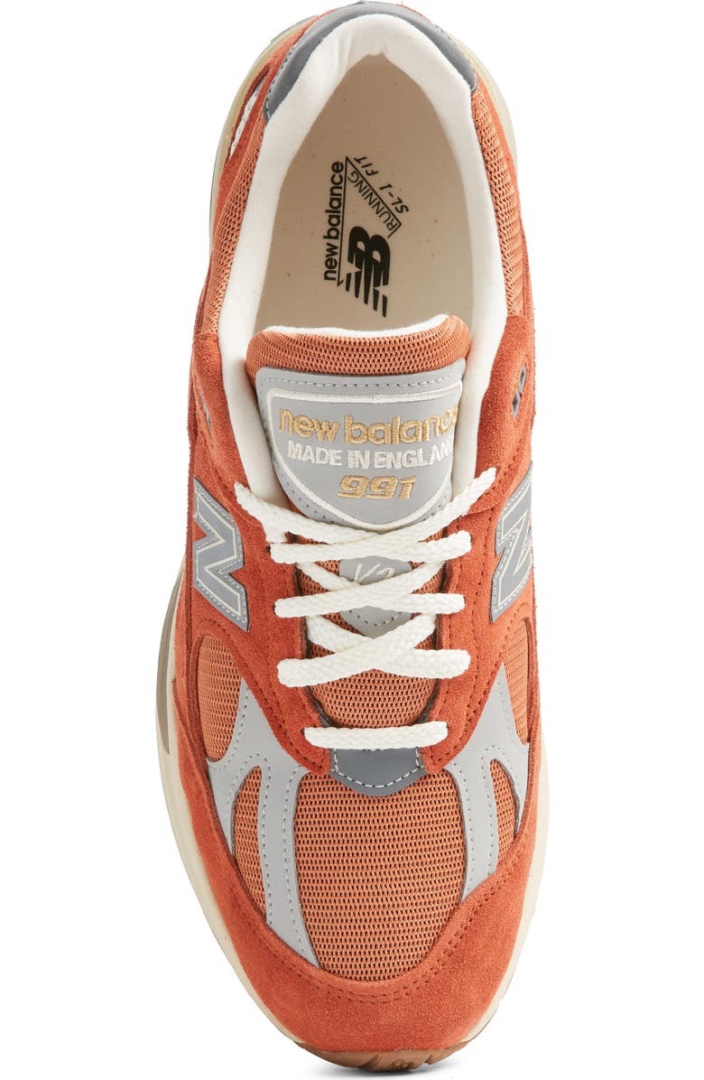 New Balance Gender Inclusive Made in UK 991 v2 Sneaker, Alternate, color, Potters Clay/ Raw Sienna