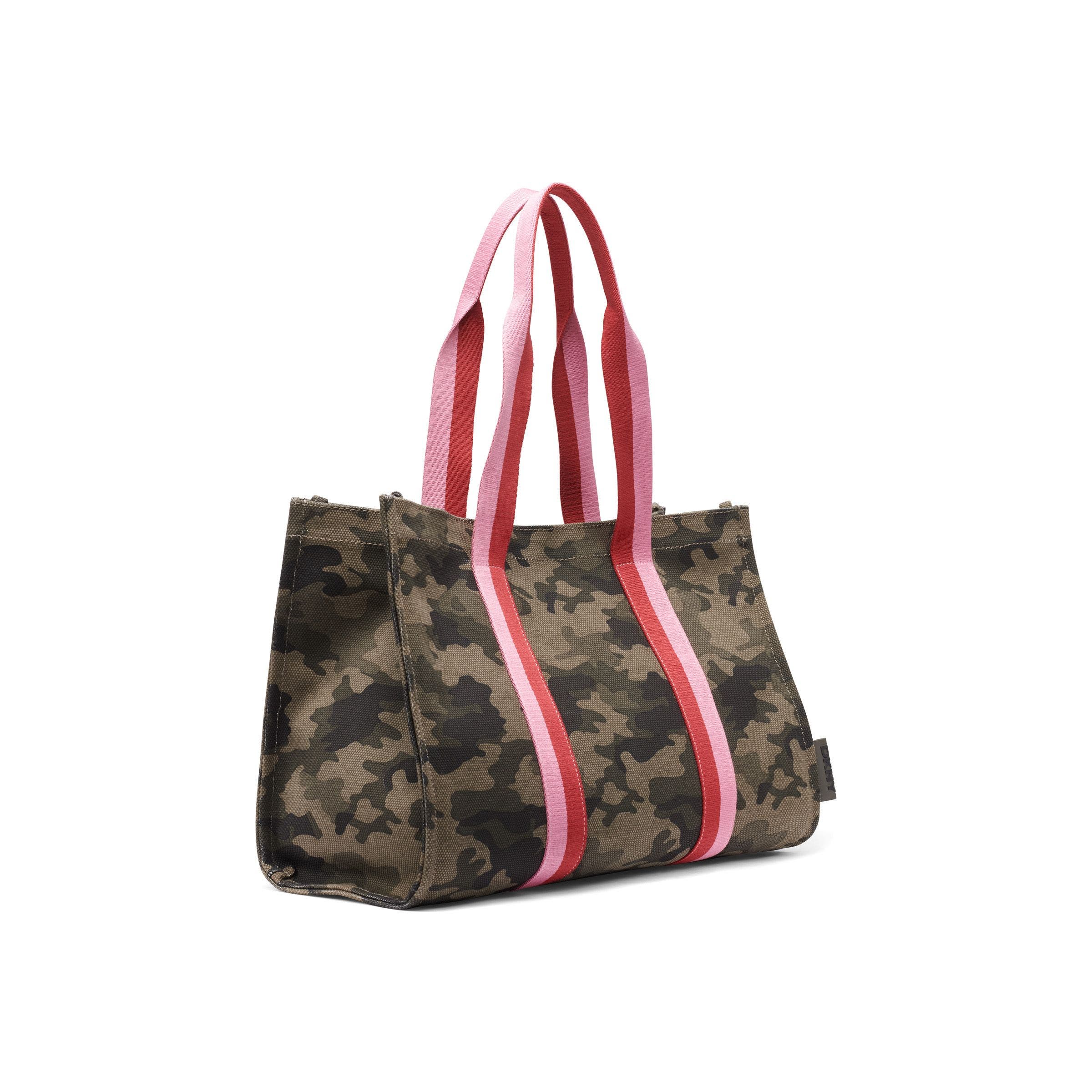 DKNY Nessa Tote, Alternate, color, Camo/Pink/Red