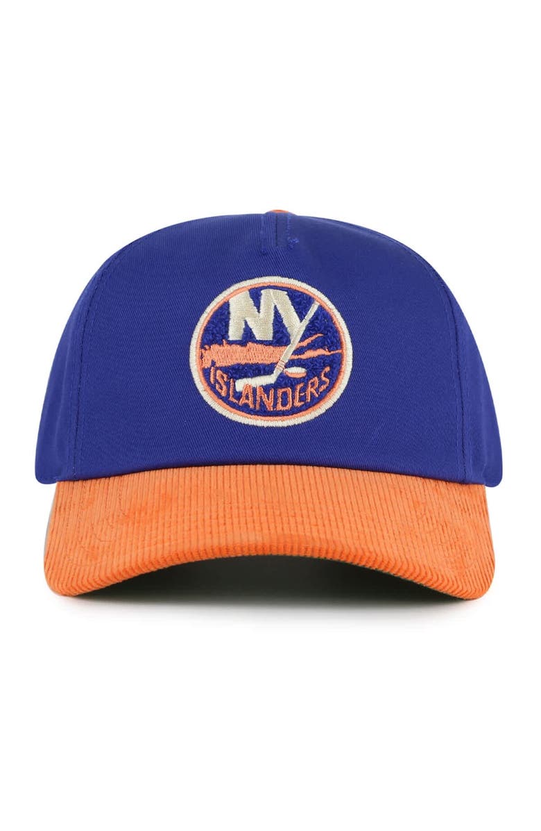 American Needle Men's American Needle  Royal/Orange New York Islanders Burnett Adjustable Hat, Main, color, Royal
