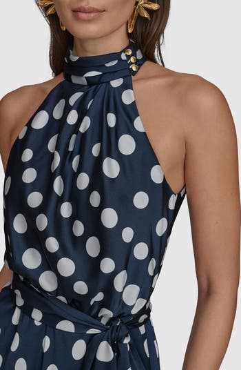 Donna Karan New York Polka Dot Midi Dress | Nordstrom