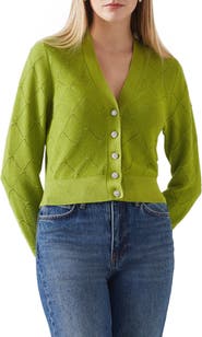 LK Bennett Molli Pointelle Metallic Cardigan