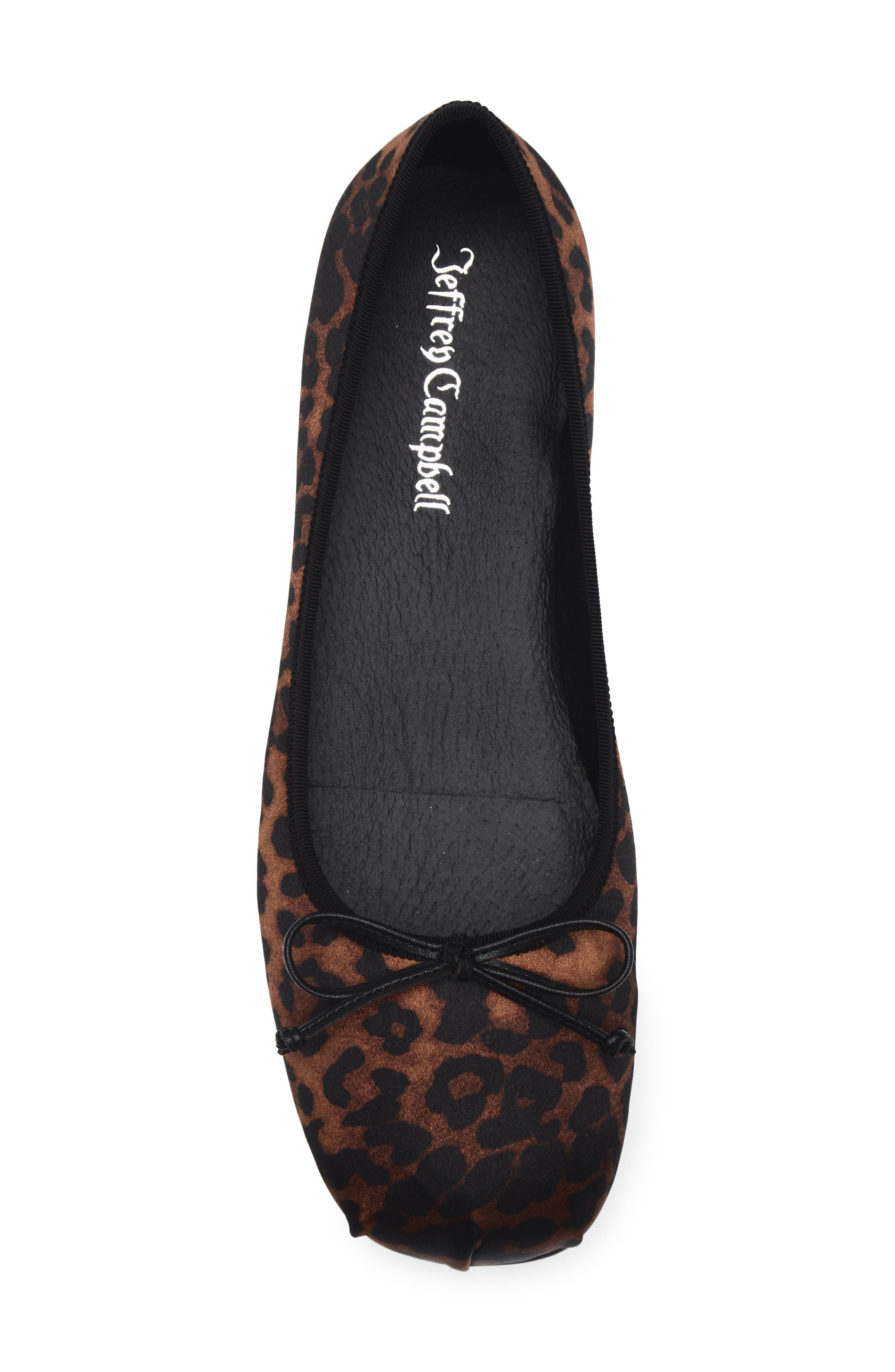 Jeffrey Campbell Tutu Ballet Flat, Alternate, color, Tan Cheetah Satin