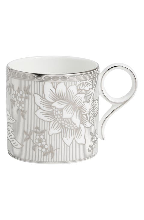 Silver Tonquin Bone China Mug