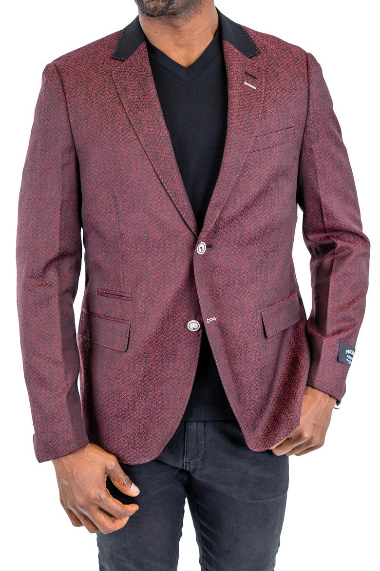 Socrate Evo Huli Snakeskin Print Sport Coat, Main, color, RED