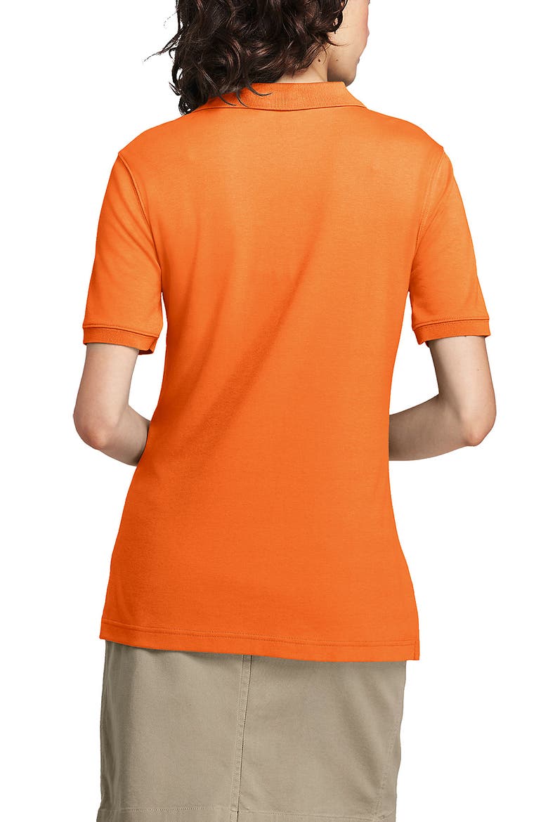 School Uniform  Short Sleeve Interlock Polo Shirt, Alternate, color, Orange Spice