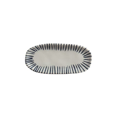 Shallow Organic Oval Platter Mini Set of 4