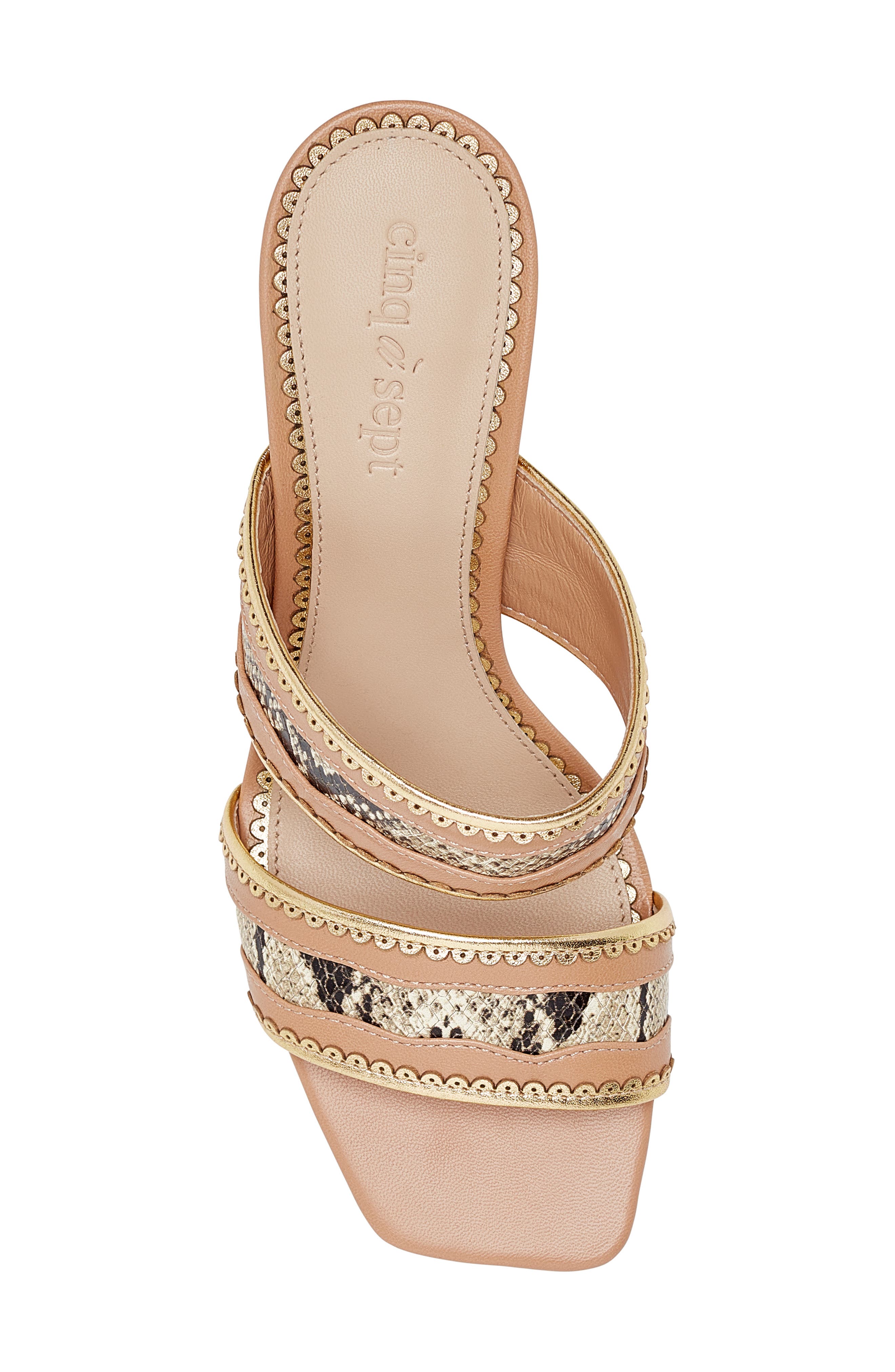 Cinq à Sept Rosalie Slide Sandal, Alternate, color, Sahara/ Gold