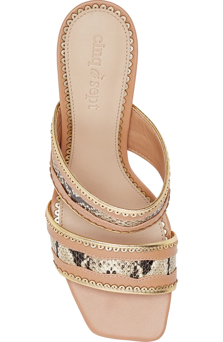Cinq à Sept Rosalie Slide Sandal, Alternate, color, Sahara/ Gold