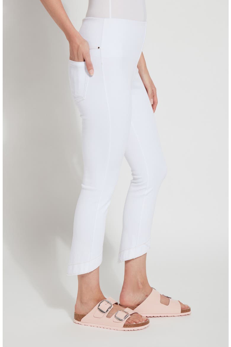 Lauren Raw Hem Crop Legging Jeans, Alternate, color, WHITE