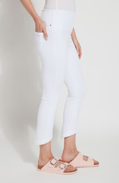 Lyssé Lauren Raw Hem Crop Legging Jeans In White