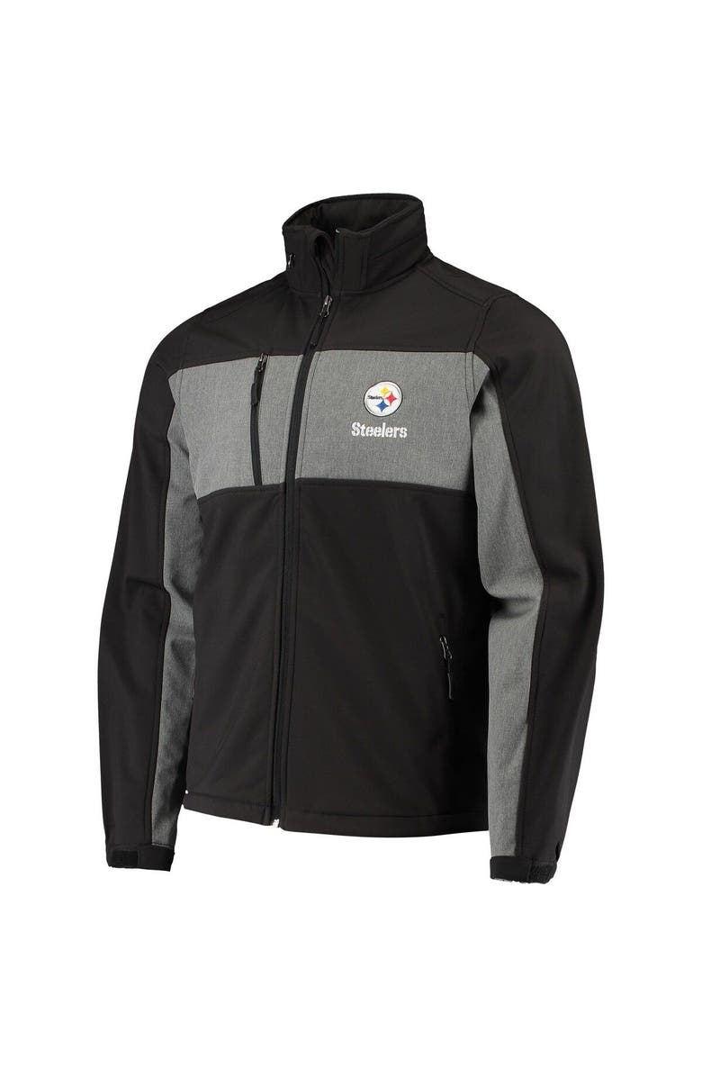 DUNBROOKE Men's Dunbrooke Black Pittsburgh Steelers Circle Zephyr Softshell Full-Zip Jacket, Alternate, color, 
