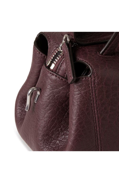 Mulberry Small Meadow Leather Shoulder Bag In Black Cherry