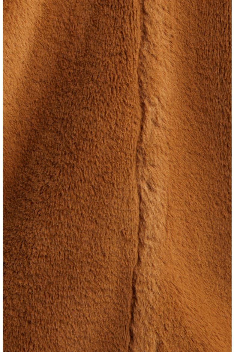 Maia Faux Fur Coat, Alternate, color, BROWN