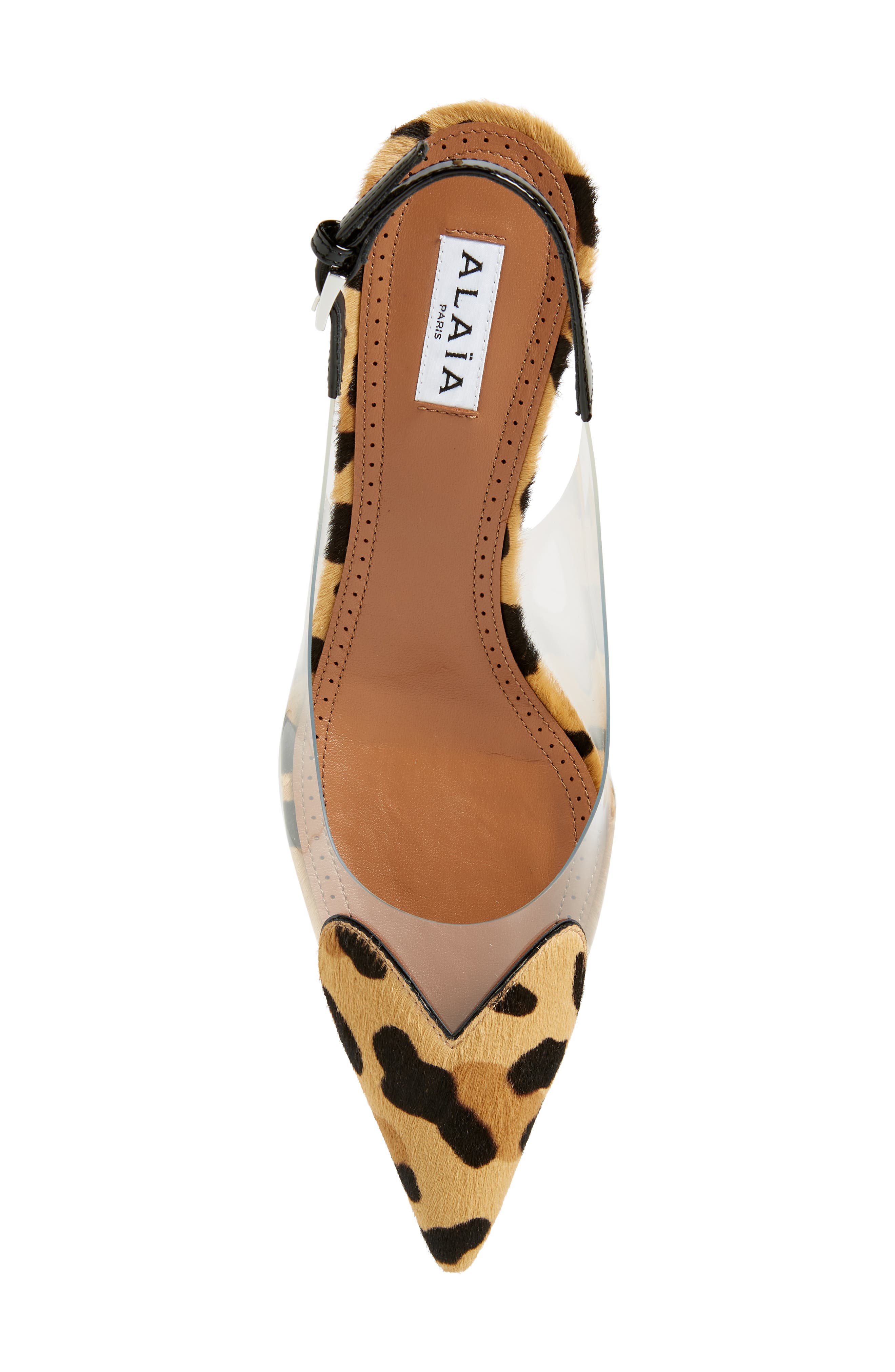 Alaïa The Heart Genuine Calf Hair Pointed Toe Slingback Pump, Alternate, color, 