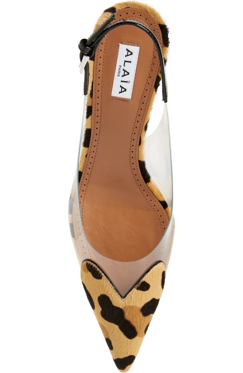 Alaïa The Heart Genuine Calf Hair Pointed Toe Slingback Pump, Alternate, color,