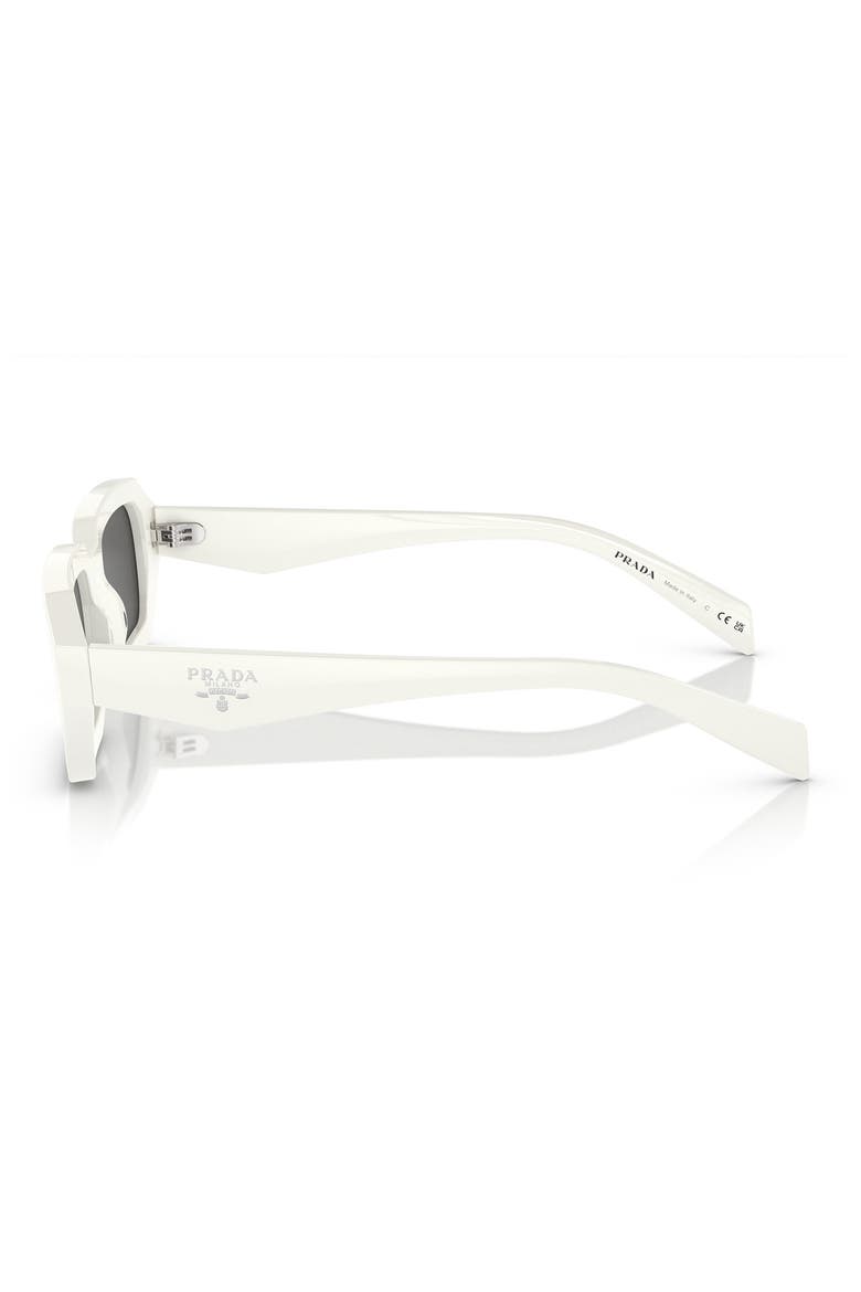 52mm Irregular Sunglasses, Alternate, color, WHITE
