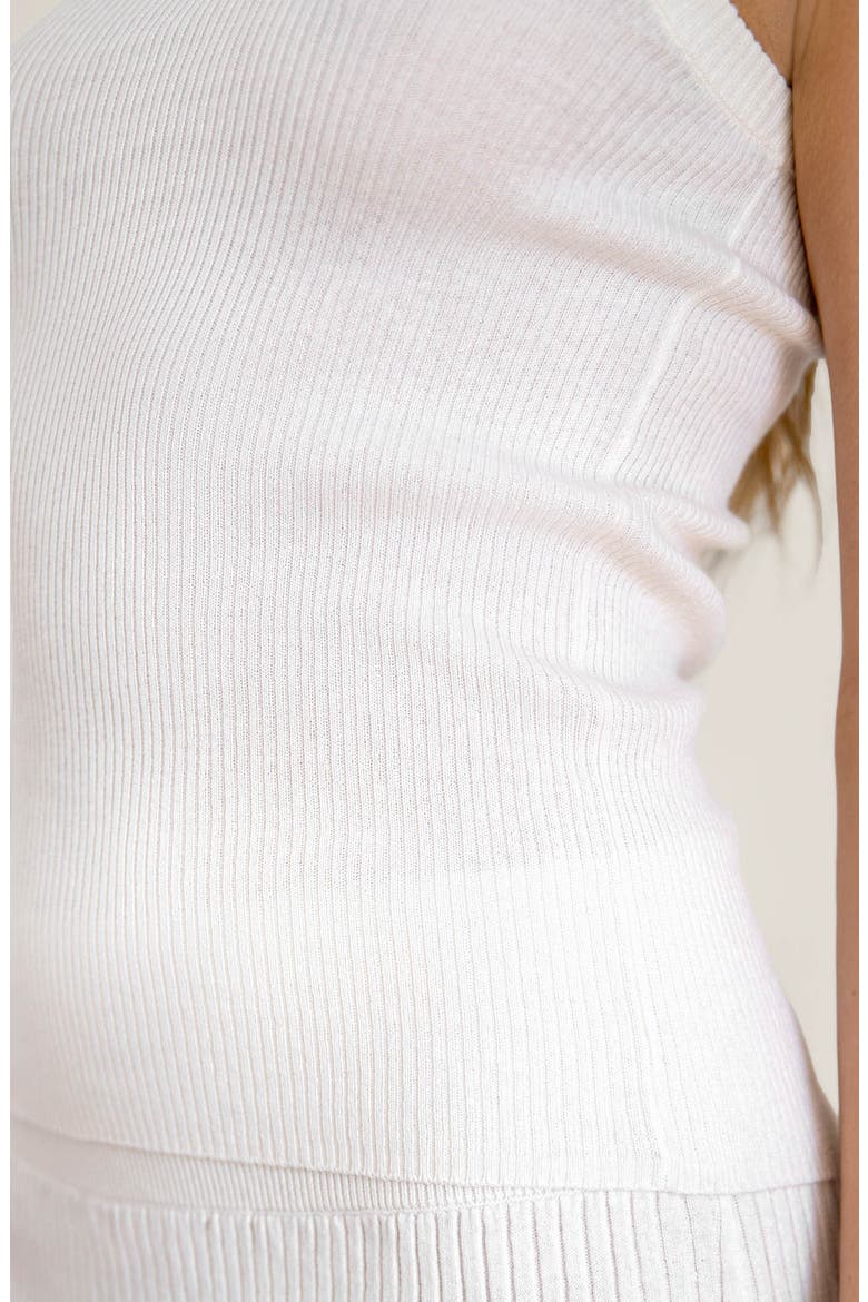 Marcella Featherlight Ribbed Tank Top, Alternate, color, Ecru