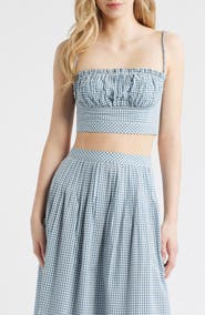 Hill House Home The Maisie Check Crop Camisole
