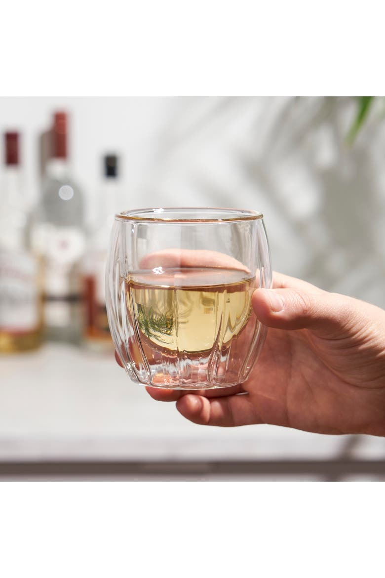 Double Walled Spirits Glasses Set of 2, Alternate, color, Clear