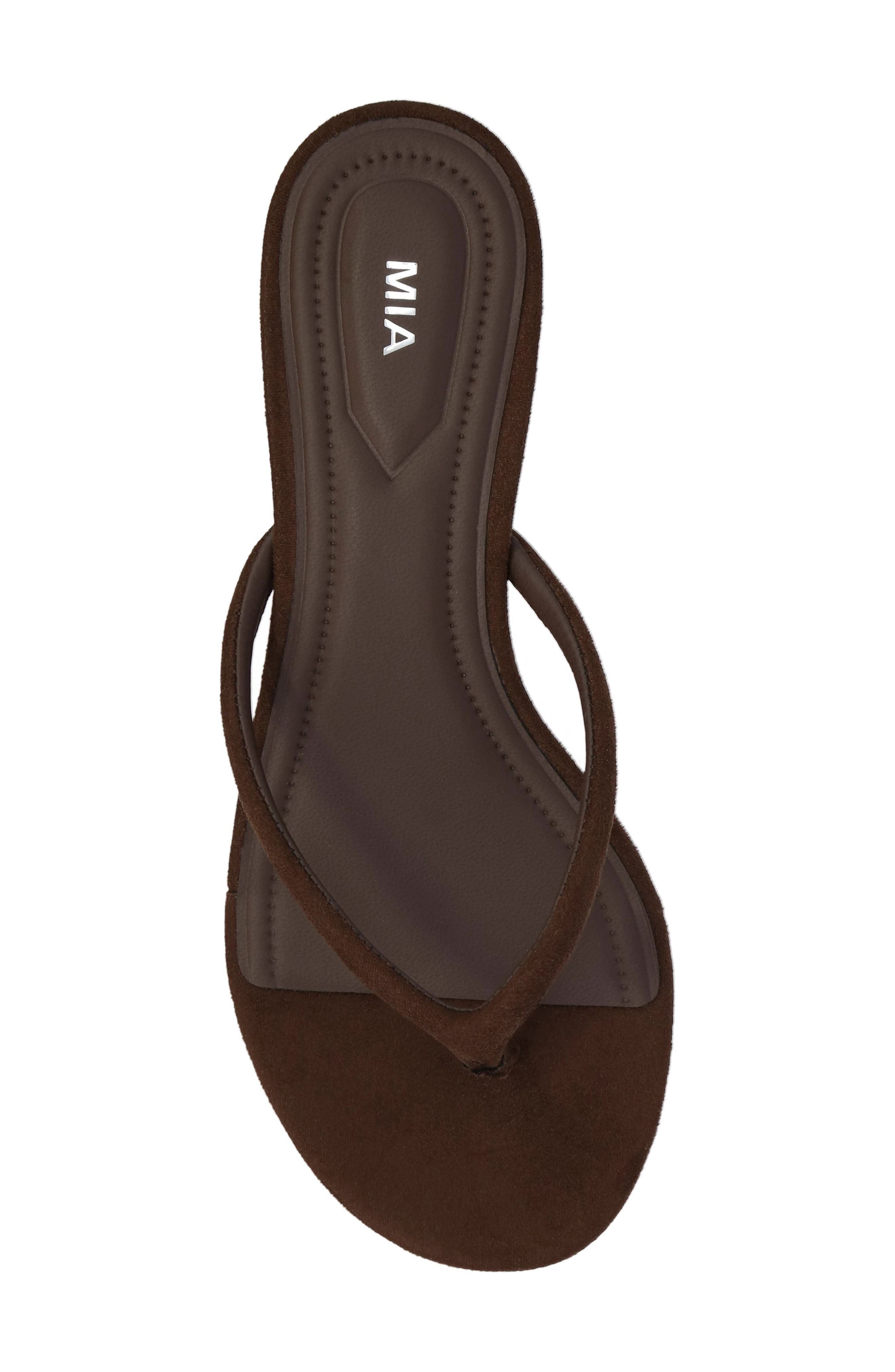 MIA Farren Kitten Heel Flip Flop, Alternate, color, Chocolate