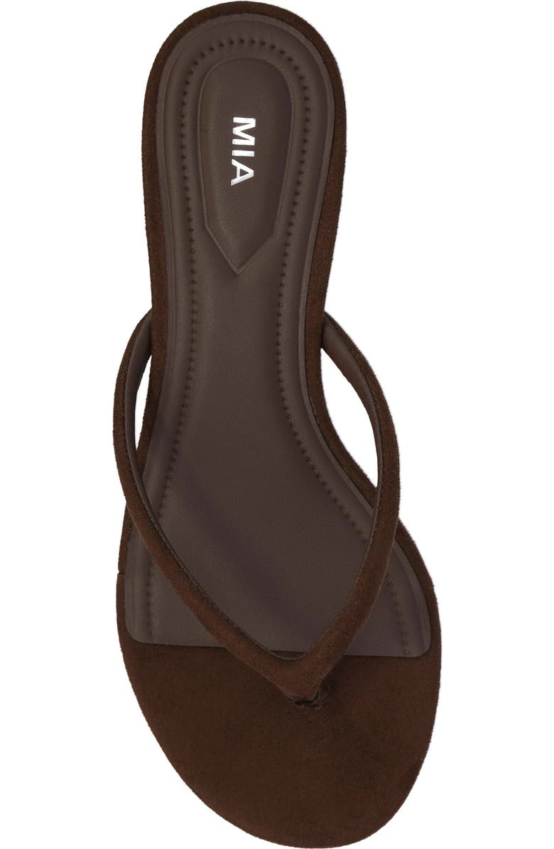 MIA Farren Kitten Heel Flip Flop, Alternate, color, Chocolate