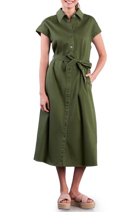 Weekend Belted Denim Shirtdress