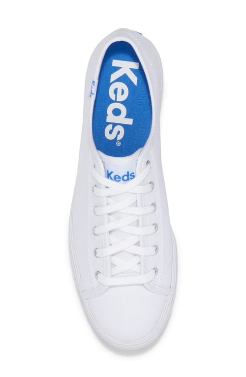 Keds Triple Kick Platform Sneaker In White Canvas