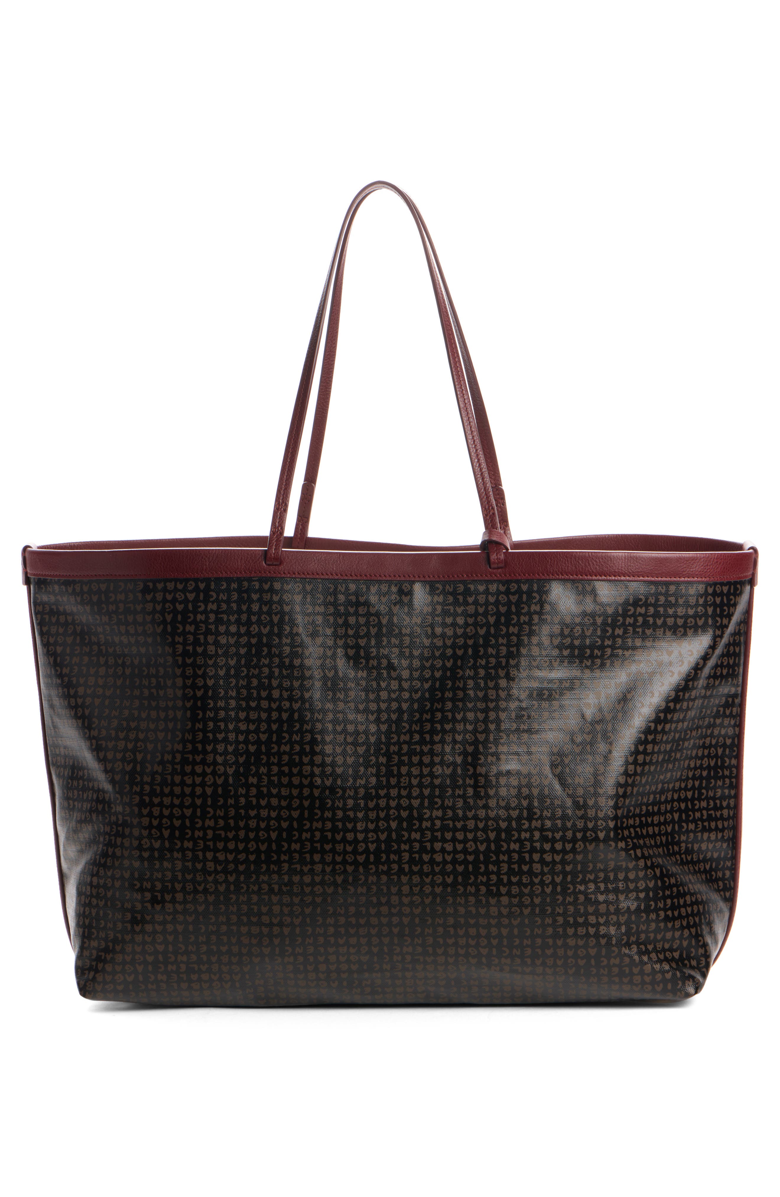 Medium Snob Coated Canvas Tote, Alternate, color, 6092 AMARANTH