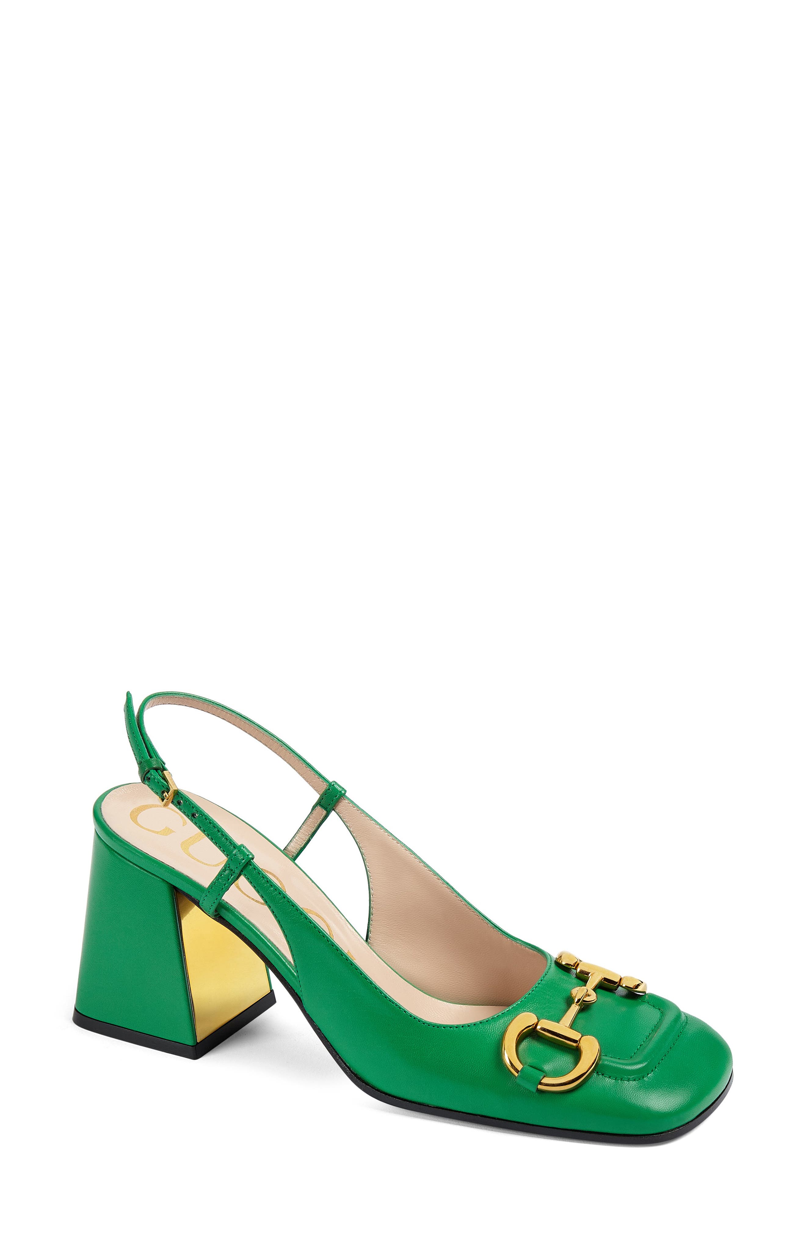 Gucci Baby Horsebit Slingback Pump, Main, color, 
