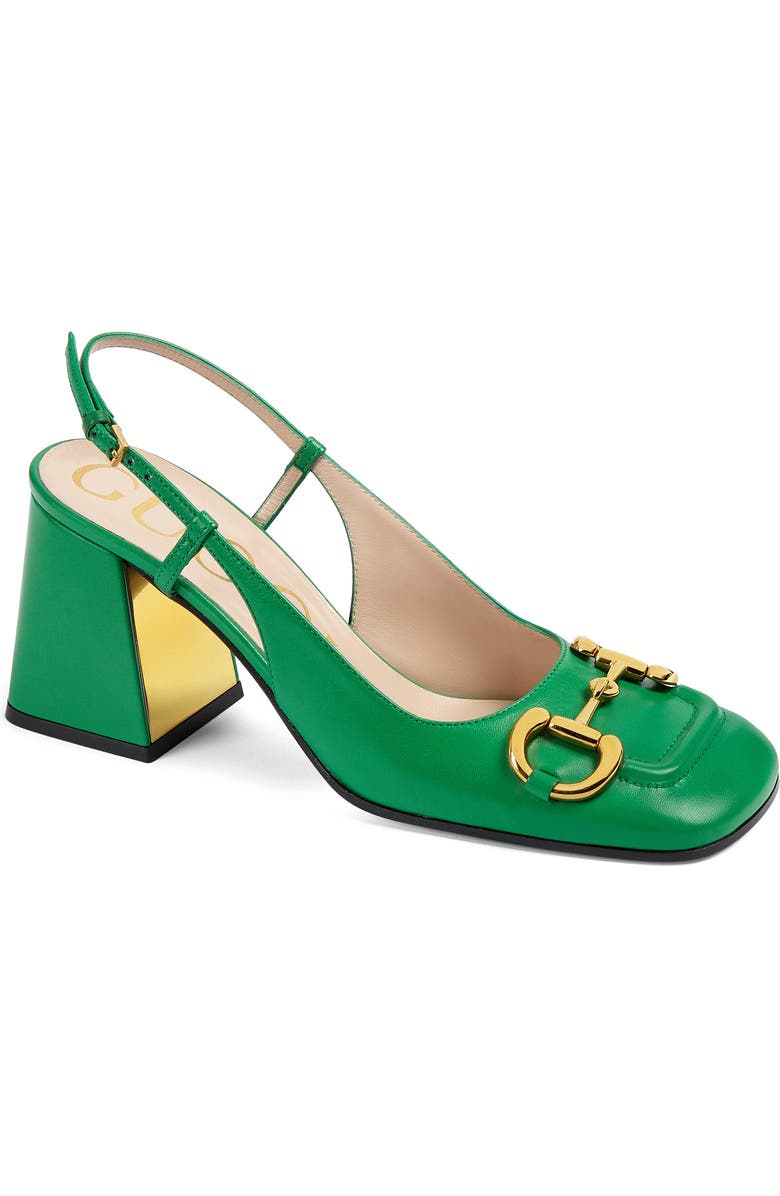 Gucci Baby Horsebit Slingback Pump, Main, color,