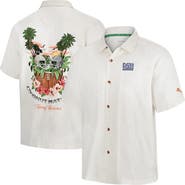 Tommy Bahama Men's Tommy Bahama White New York Giants Coconut Matchup Camp Throwback Button-Up Shirt