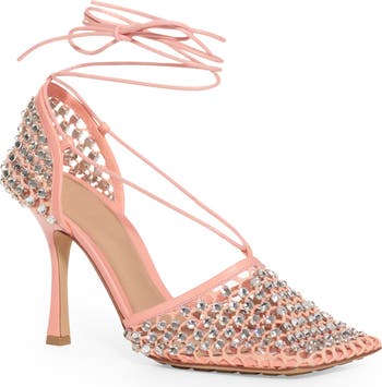 Bottega Veneta Crystal Embellished Stretch Sandal (Women