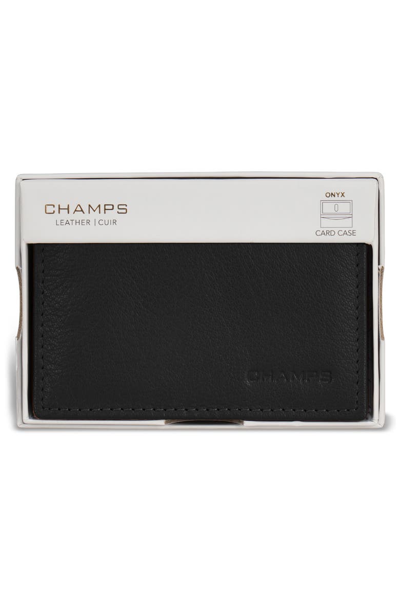 Onyx Leather RFID Vertical Slim Wallet, Alternate, color, BLACK