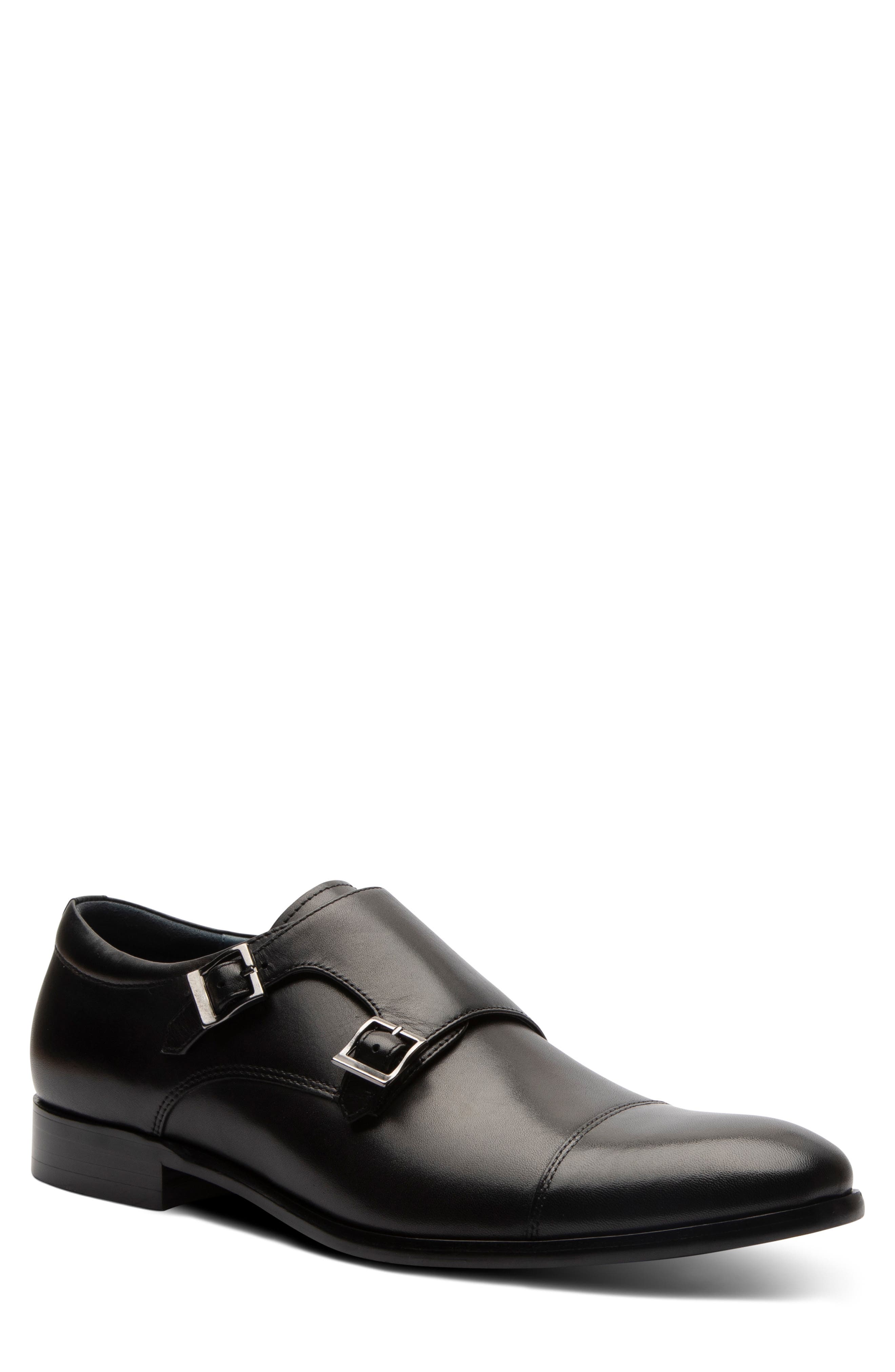 Blake Mckay Miles Double Monk Strap Loafer, Main, color, Black