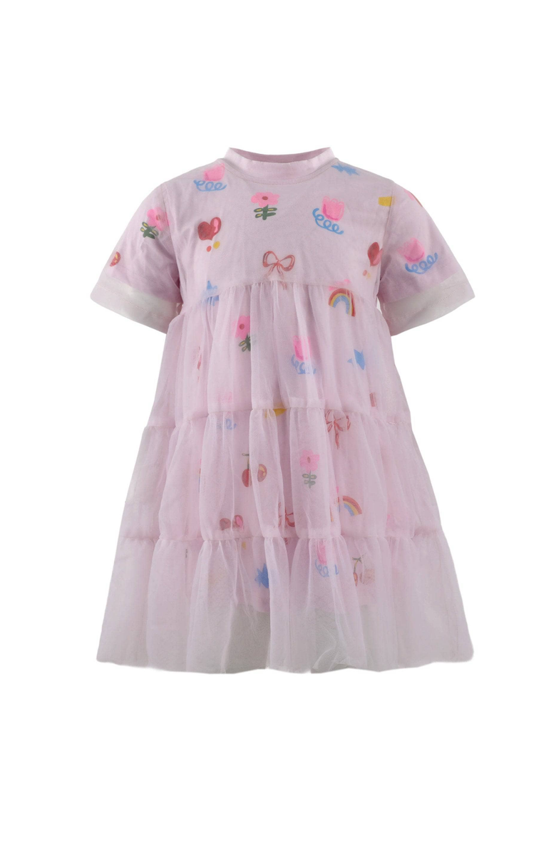 Lola + The Boys Happy Fresh Tulle Dress, Main, color, Pink