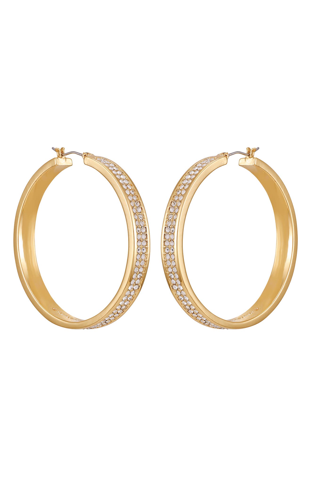 Vince Camuto Pavé Crystal Hoop Earrings