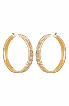 Vince Camuto Pavé Crystal Hoop Earrings