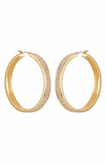 Vince Camuto Pavé Crystal Hoop Earrings