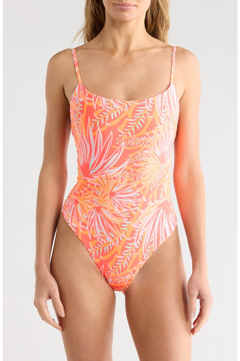 Luster One-Piece Swimsuit, Main, color, PINK