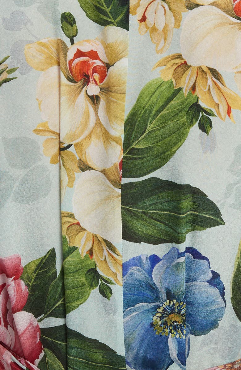 Dolce&Gabbana Floral Print Silk Wide Leg Jumpsuit, Alternate, color,