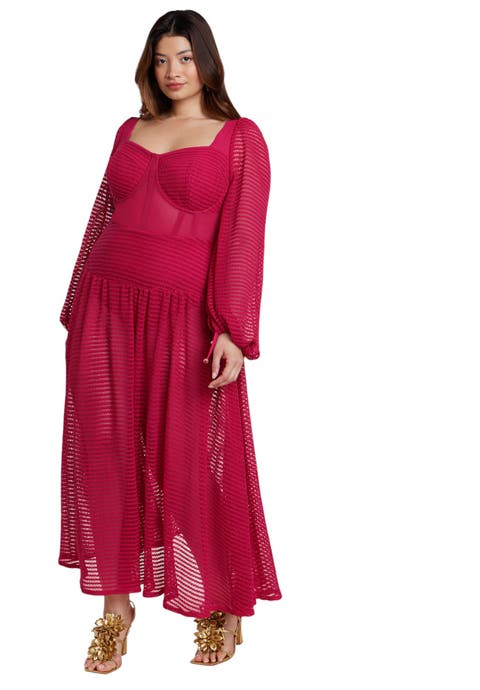 Patbo X Eloquii Corset Waist Maxi Dress (Plus)