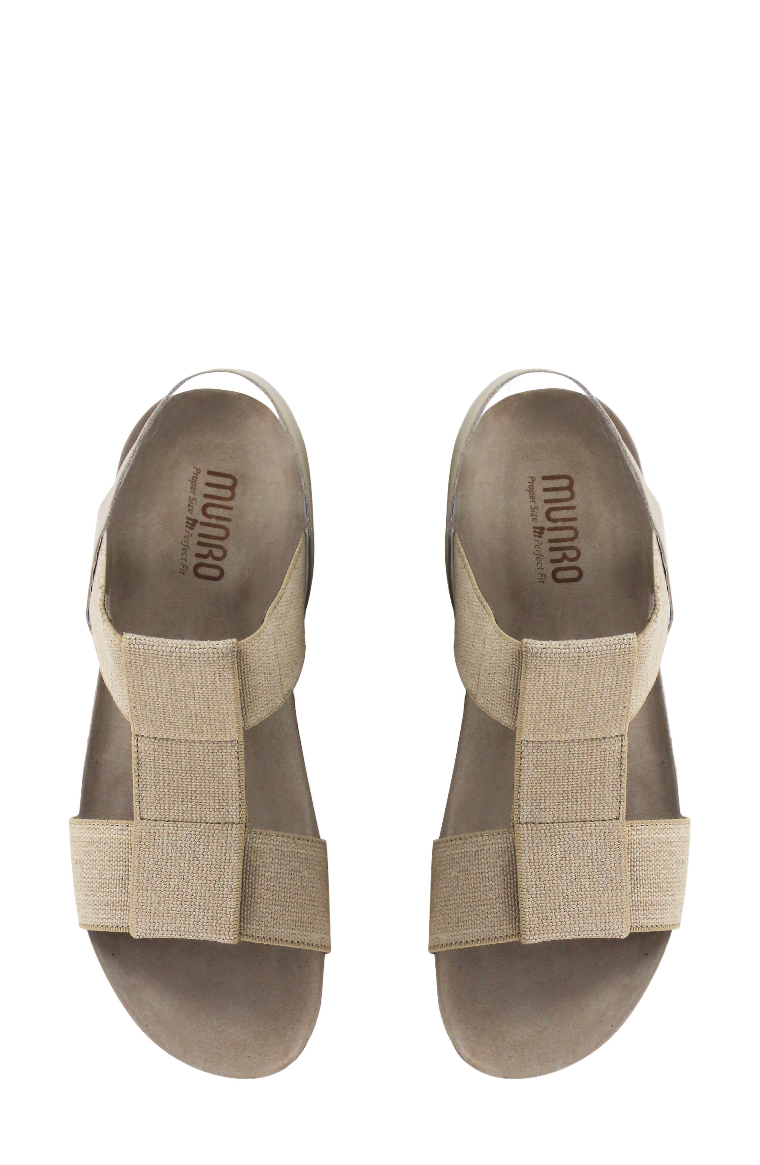 Georgette T-Strap Wedge Sandal - Multiple Widths Available, Alternate, color, TAUPE COMBO
