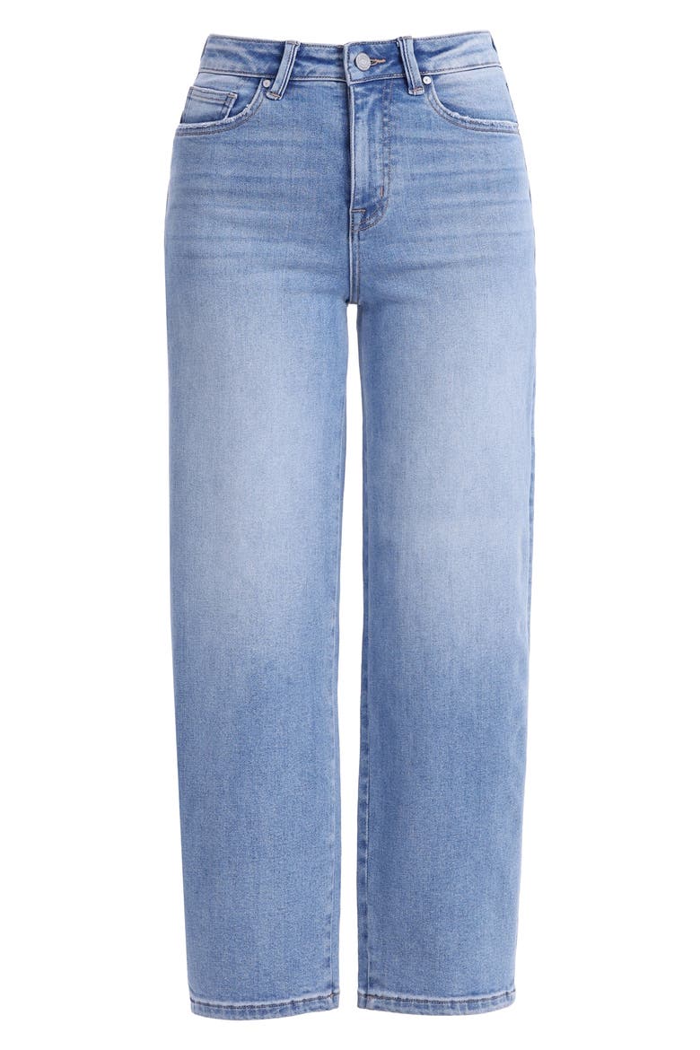 High Waist Ankle Tapered Jeans, Alternate, color, MEDIUM BLUE
