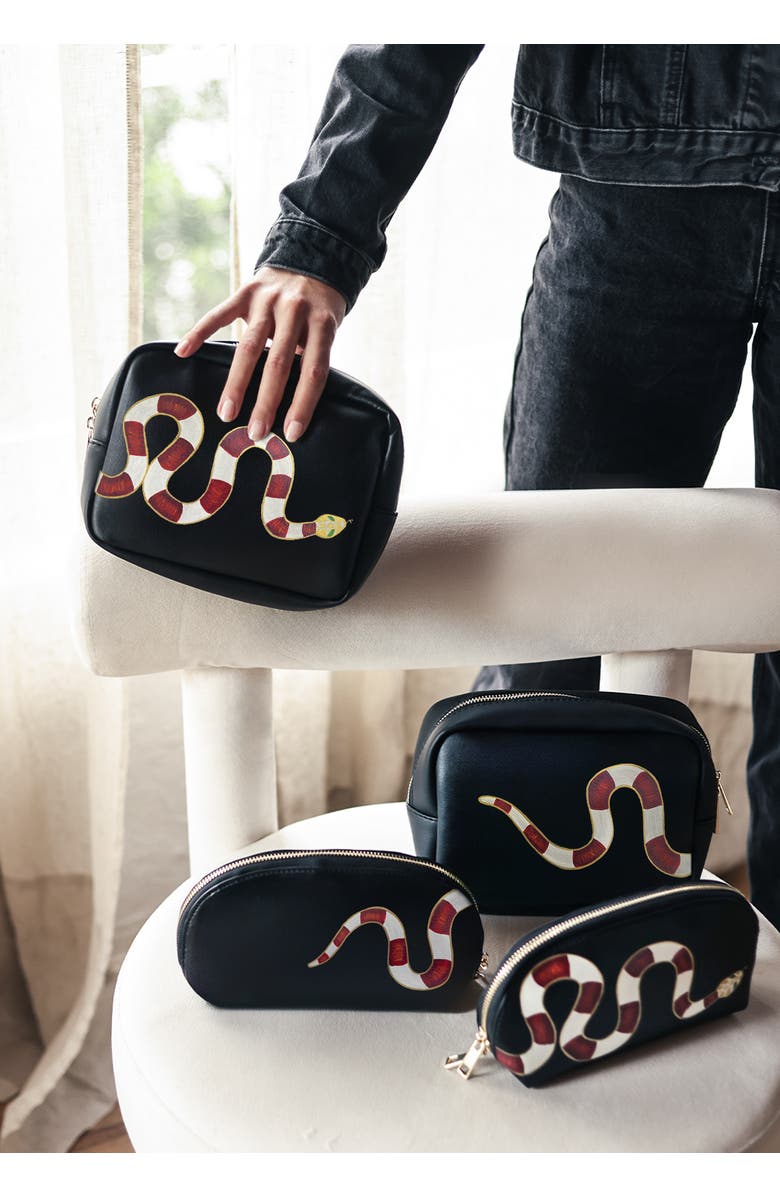 ALEPEL Gold Snake Pouch, Alternate, color, 